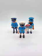 PLAYMOBIL Figuren-Set Polizei Team Trio mit Kelle nerdycustom MOC Edition - nerdyvana.com