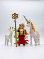PLAYMOBIL Prinzessin Gold Einhorn Hirsch Set nerdycustom MOC Edition gebraucht - nerdyvana.com