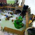 PLAYMOBIL Ritterburg Set Ritter Figuren Tiere Drache 68x60x35cm nerdycustom MOC - nerdyvana.com