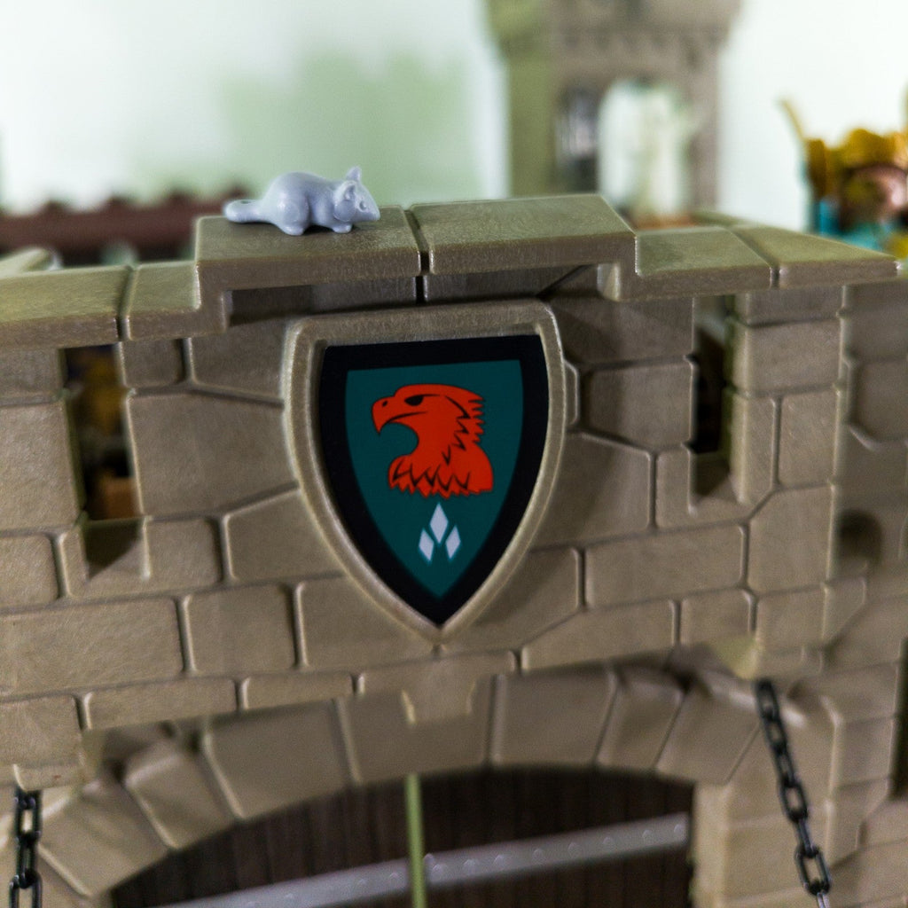 PLAYMOBIL Ritterburg Set Ritter Figuren Tiere Drache 68x60x35cm nerdycustom MOC - nerdyvana.com