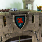 PLAYMOBIL Ritterburg Set Ritter Figuren Tiere Drache 68x60x35cm nerdycustom MOC - nerdyvana.com