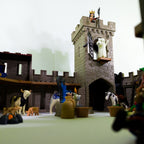 PLAYMOBIL Ritterburg Set Ritter Figuren Tiere Drache 68x60x35cm nerdycustom MOC - nerdyvana.com