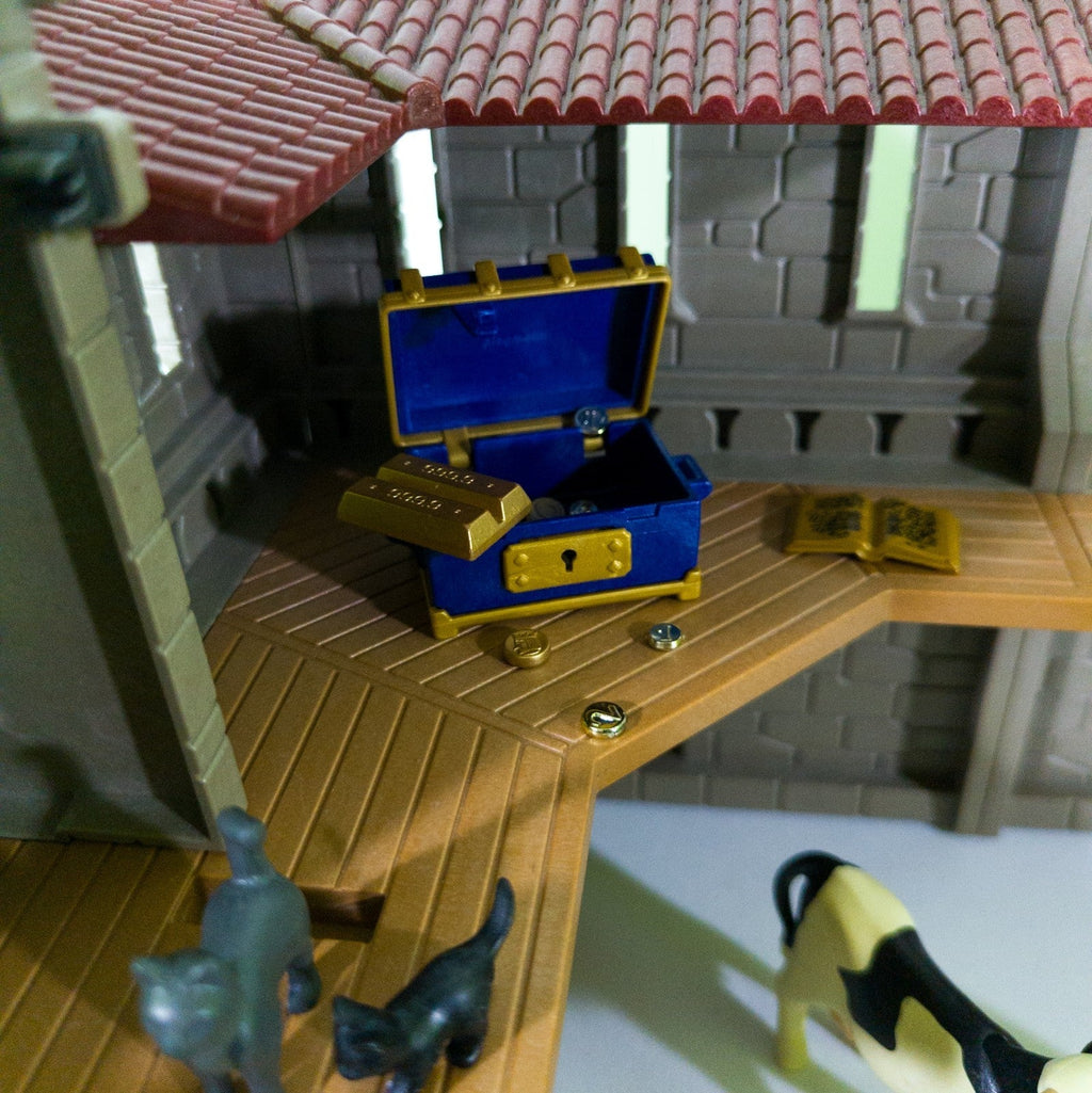 PLAYMOBIL Ritterburg Set Ritter Figuren Tiere Drache 68x60x35cm nerdycustom MOC - nerdyvana.com