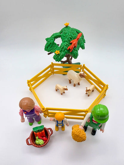PLAYMOBIL Schäfer-Familie mit Schafen Bauernhofzubehör nerdycustom MOC Edition - nerdyvana.com