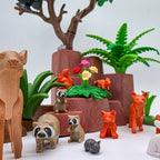 PLAYMOBIL Waldtiere Figuren Tiere Set Reh Fuchs Waschbär Hase Igel Eichhörnchen - nerdyvana.com