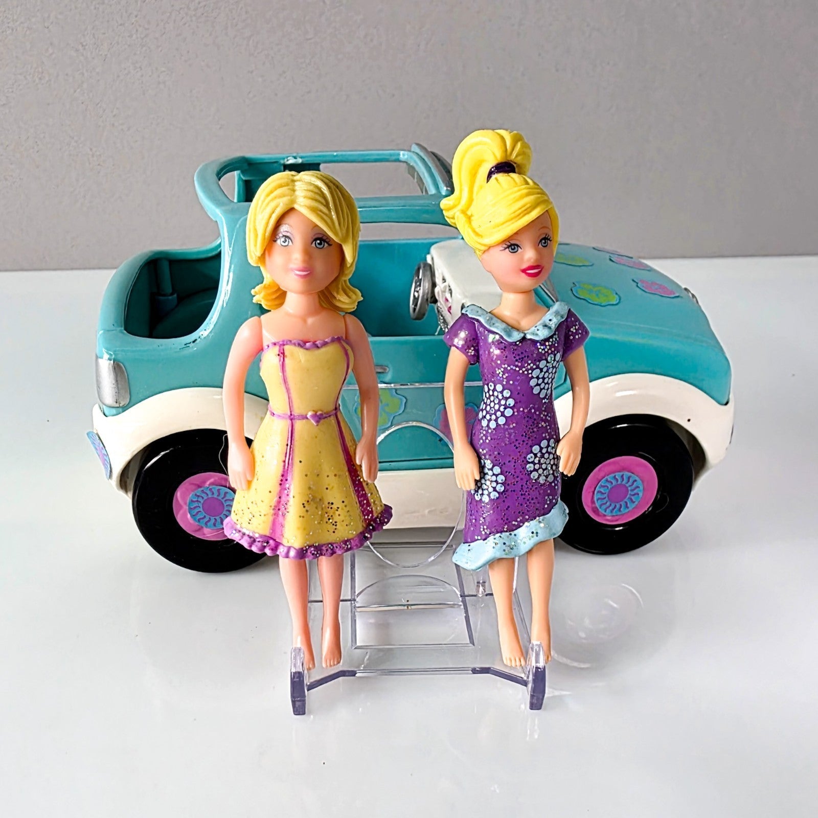 Polly Pocket Auto - Set Strand Jeep mit 2 Figuren nerdycustom MOC Edition - nerdyvana.com Hauptbild