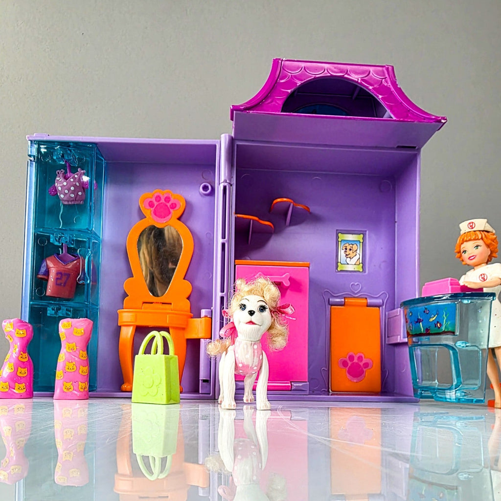 Polly Pocket Hundesalon Set 90er mit Hündin, Friseurin & Zubehör nerdycustom - nerdyvana.com