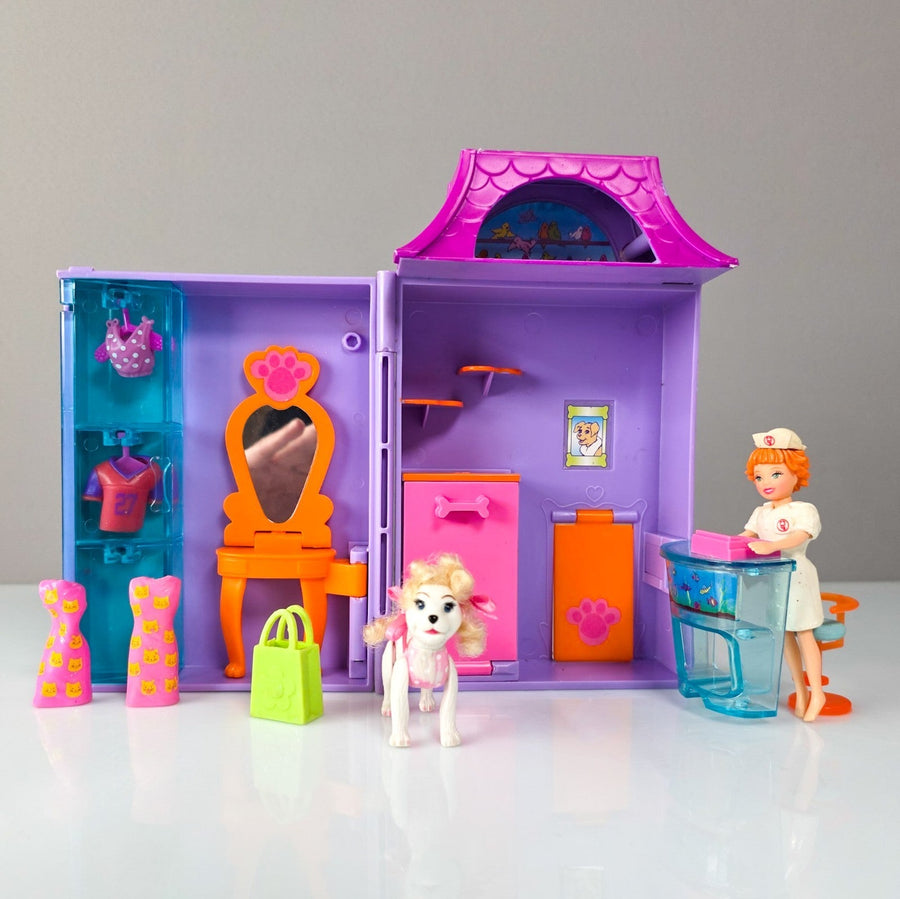 Polly Pocket Hundesalon Set 90er mit Hündin, Friseurin & Zubehör nerdycustom - nerdyvana.com