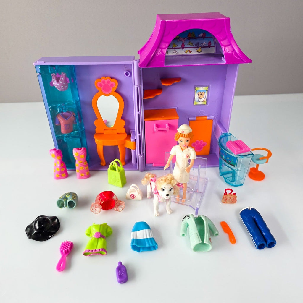 Polly Pocket Hundesalon Set 90er mit Hündin, Friseurin & Zubehör nerdycustom - nerdyvana.com