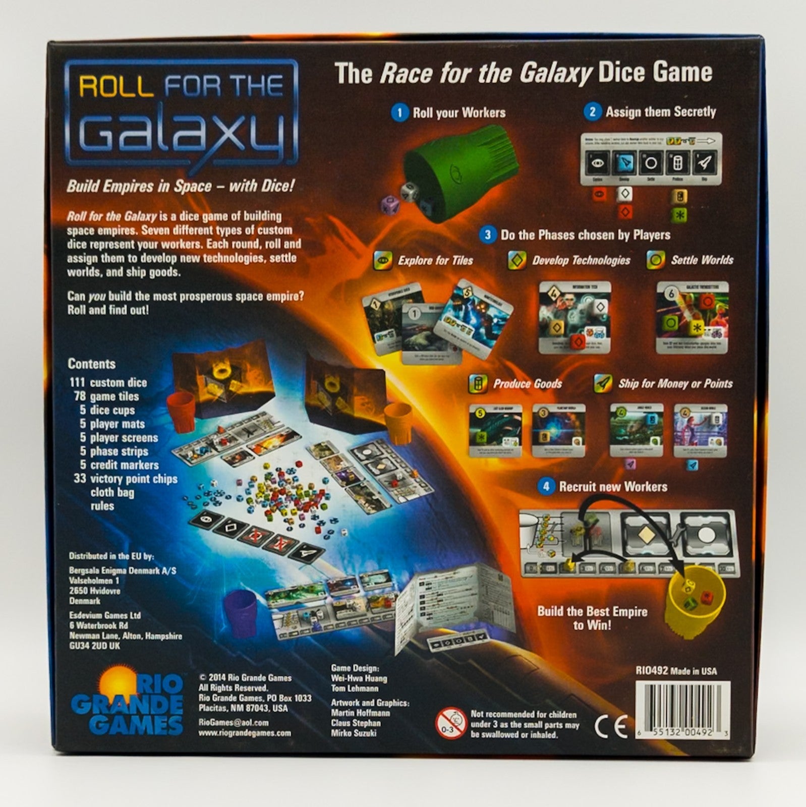 Rio Grande Games Roll for the Galaxy Brettspiel komplett Sammlerzustand 2014 Zweitbild
