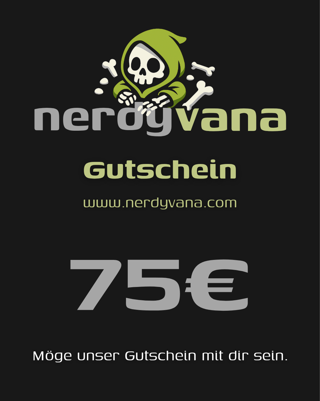 nerdyvana.com Gutschein 10–250 € – Geschenk Nerds Star Wars Gaming Anime