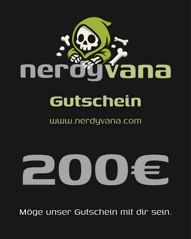nerdyvana.com Gutschein 10–250 € – Geschenk Nerds Star Wars Gaming Anime