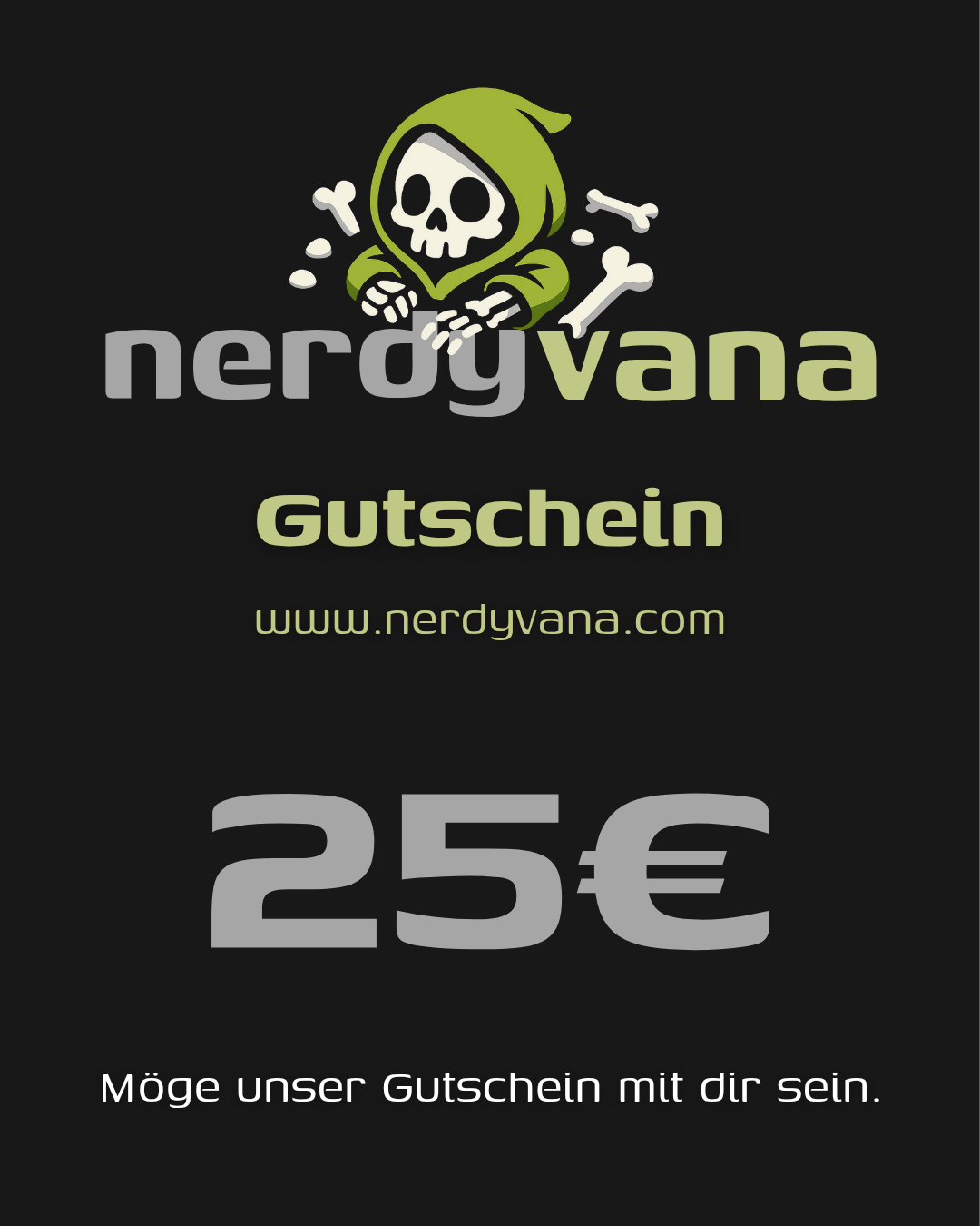 nerdyvana.com Gutschein 10–250 € – Geschenk Nerds Star Wars Gaming Anime