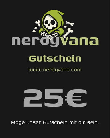 nerdyvana.com Gutschein 10–250 € – Geschenk Nerds Star Wars Gaming Anime