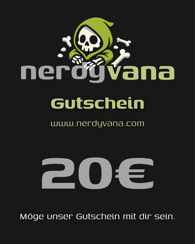 nerdyvana.com Gutschein 10–250 € – Geschenk Nerds Star Wars Gaming Anime