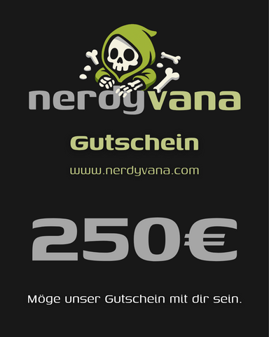 nerdyvana.com Gutschein 10–250 € – Geschenk Nerds Star Wars Gaming Anime