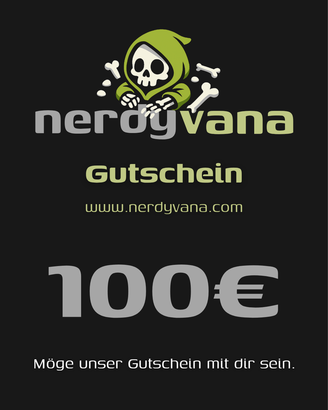 nerdyvana.com Gutschein 10–250 € – Geschenk Nerds Star Wars Gaming Anime