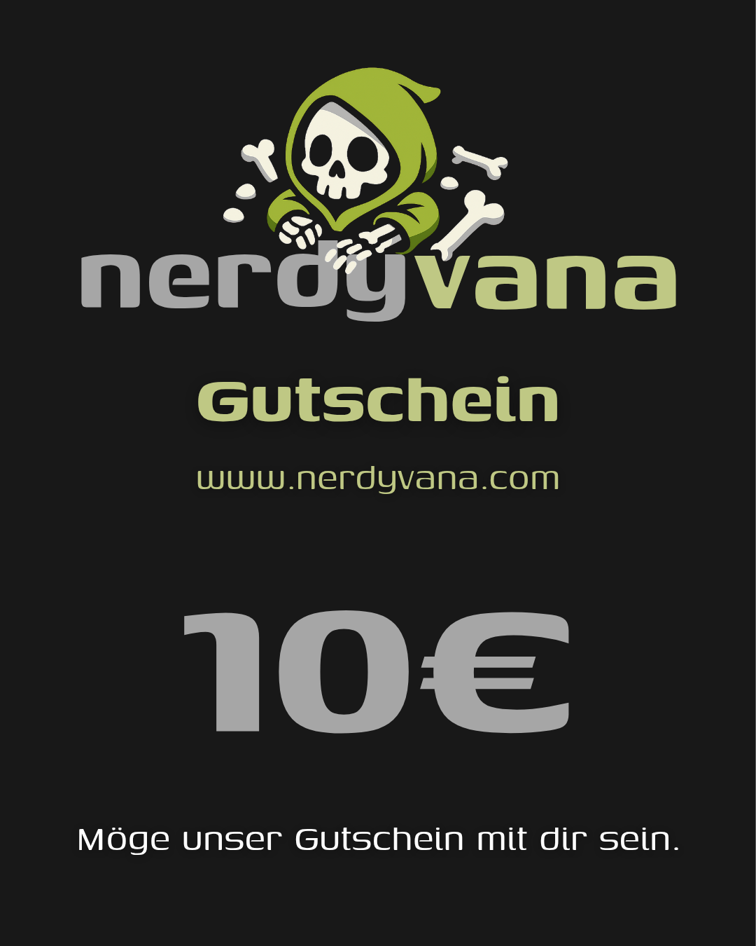 nerdyvana.com Gutschein 10–250 € – Geschenk Nerds Star Wars Gaming Anime