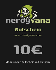 nerdyvana.com Gutschein 10–250 € – Geschenk Nerds Star Wars Gaming Anime