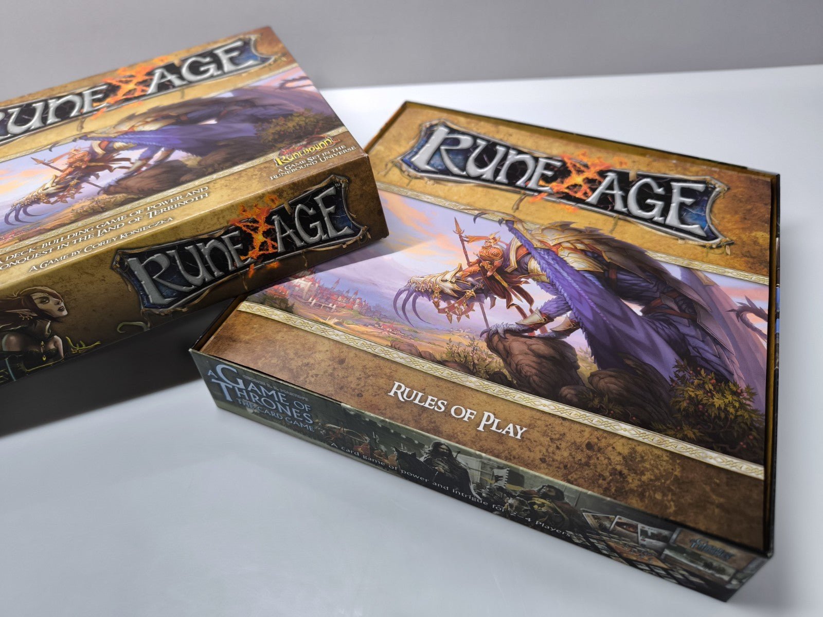 Rune Age Deckbuilding Brettspiel 252 Karten FFG Terrinoth Runebound komplett OVP - nerdyvana.com