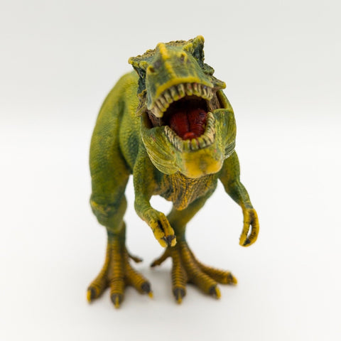 Schleich® Dinosaurier Tyrannosaurus Rex 14525 2011 beweglicher Kiefer grün gelb - nerdyvana.com