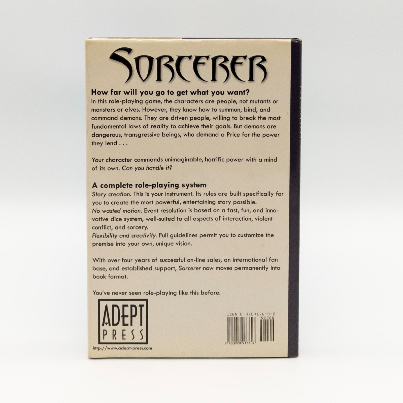 Sorcerer Adept Press Ron Edwards 2001 Rollenspiel Regelwerk Zweitbild
