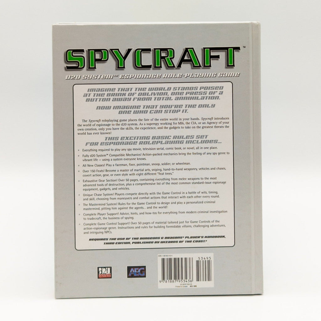 Spycraft d20 System Espionage Role - Playing Game Alderac Entertainment Group 2002 - nerdyvana.com