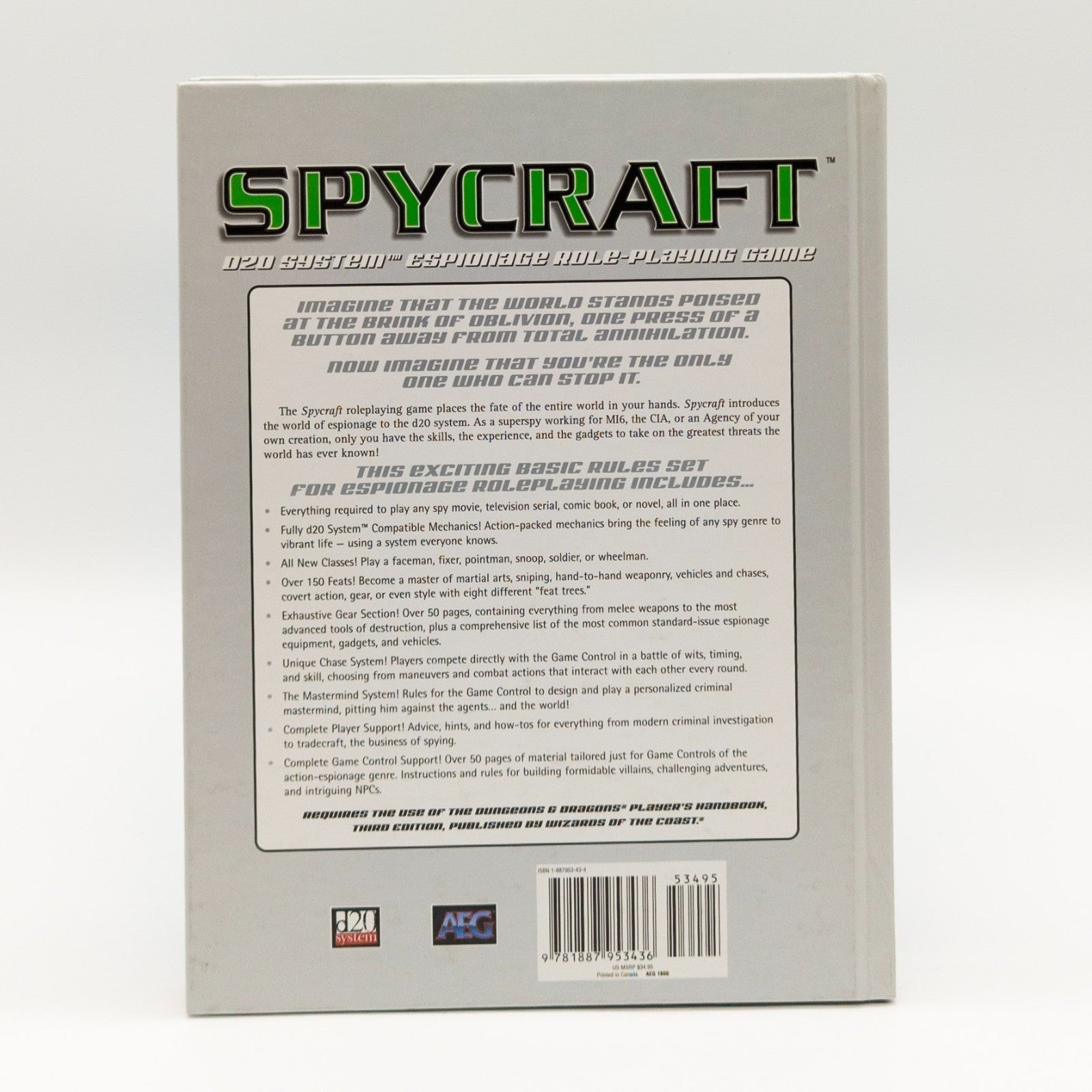 Spycraft d20 System Espionage Role-Playing Game Alderac Entertainment Group 2002 Zweitbild