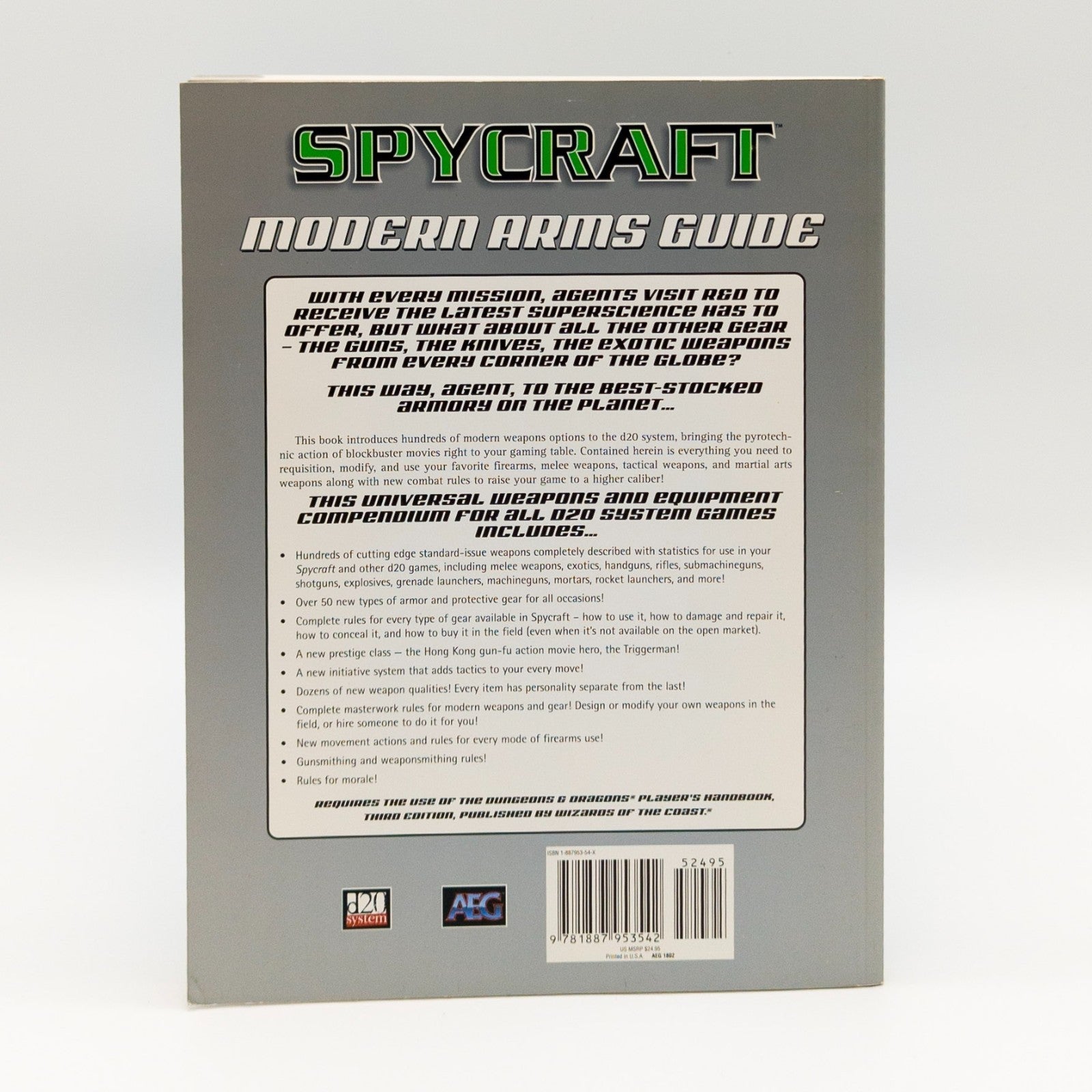 Spycraft Modern Arms Guide Alderac Entertainment 2002 Rollenspiel Erweiterung Zweitbild
