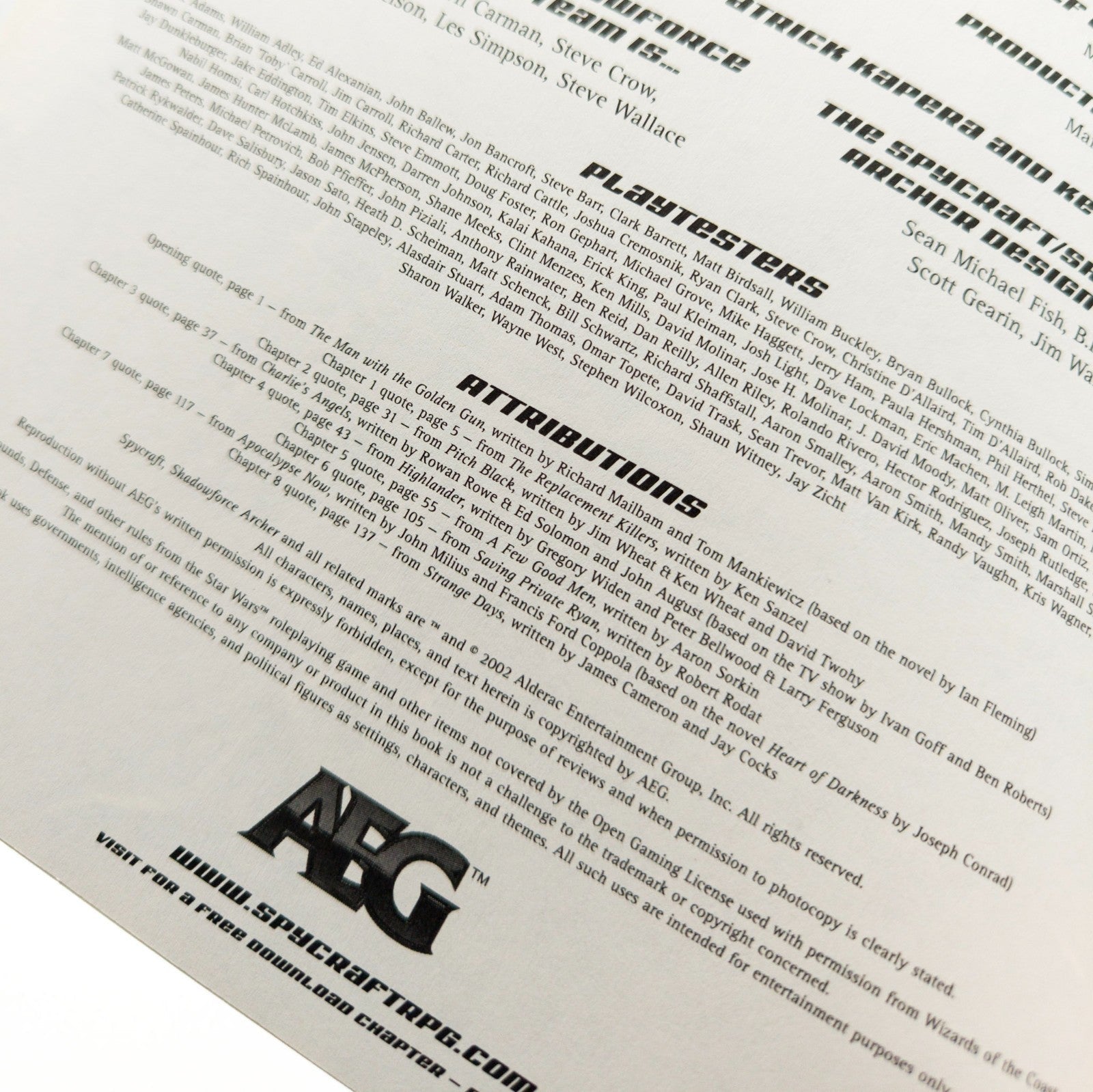 Spycraft Modern Arms Guide Alderac Entertainment 2002 Rollenspiel Erweiterung - nerdyvana.com