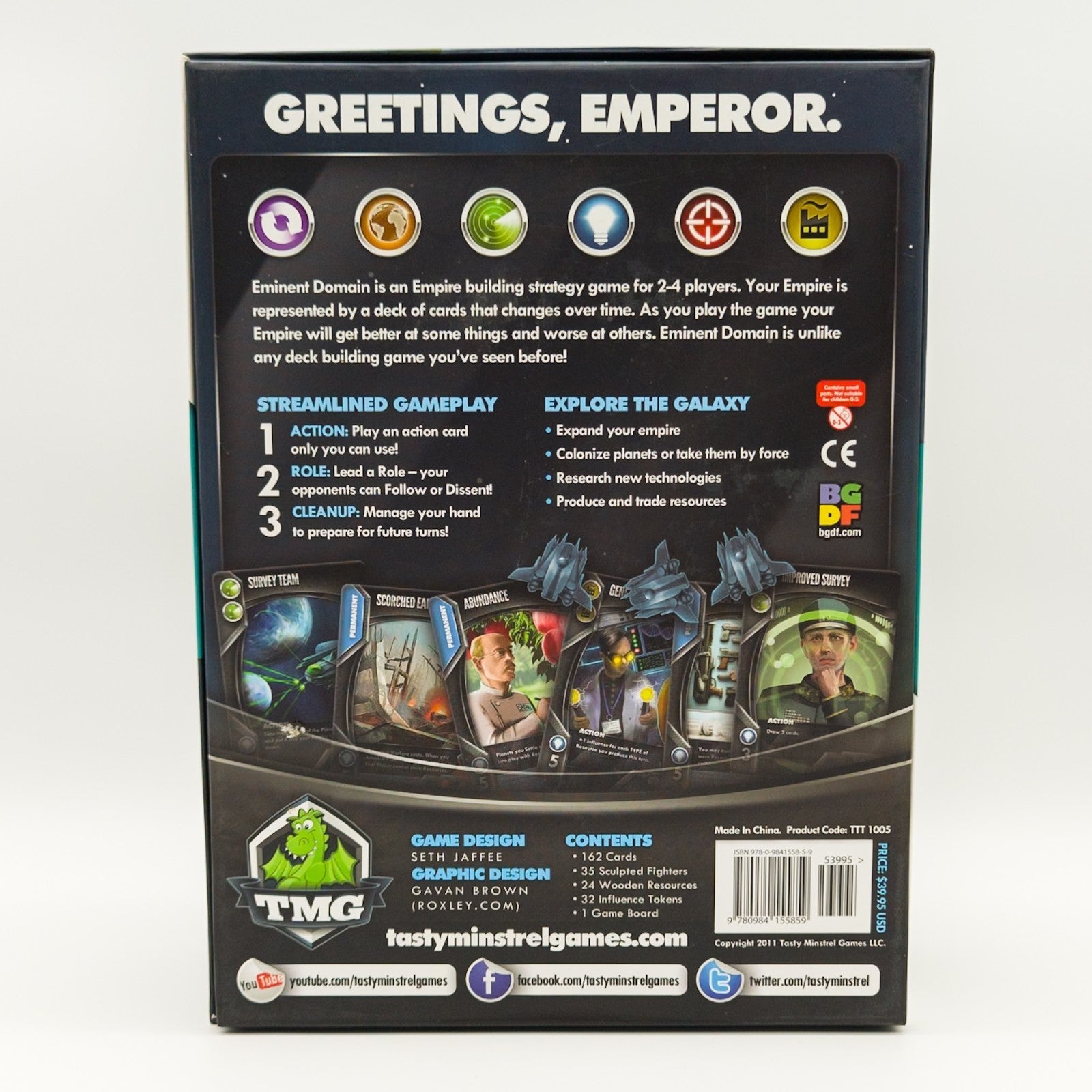 Tasty Minstrel Games Eminent Domain Brettspiel 2011 vollständig Sammlerzustand Zweitbild