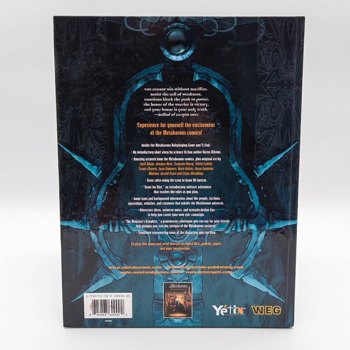 The Metabarons Roleplaying Game Rule Book Erstausgabe 2001 WEG Yeti Humanoïdes - nerdyvana.com