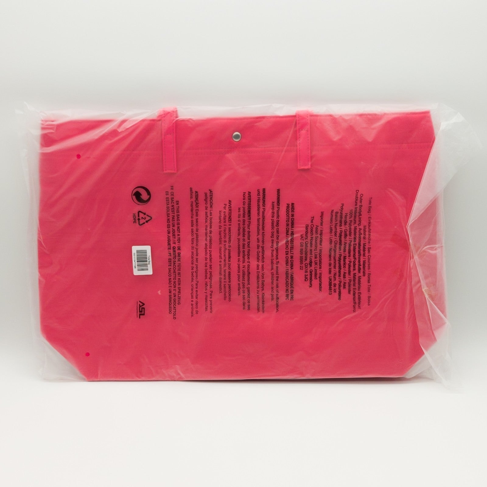 Tupperware Einkaufstasche Shopper pink groß Lunchbox Tasche 53x35x12 cm NEU - nerdyvana.com