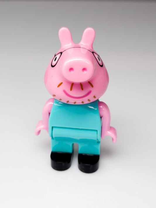UNICO Peppa Wutz PAPA Figur kompatibel mit LEGO DUPLO - nerdyvana.com