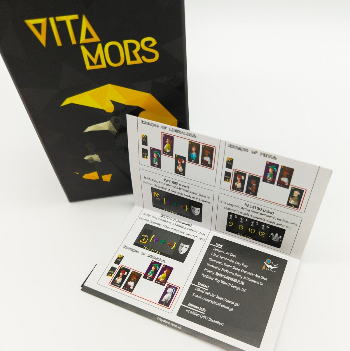Vita Mors Deduktions-Kartenspiel Erstauflage 2017 Sammlerzustand 1st Edition - nerdyvana.com
