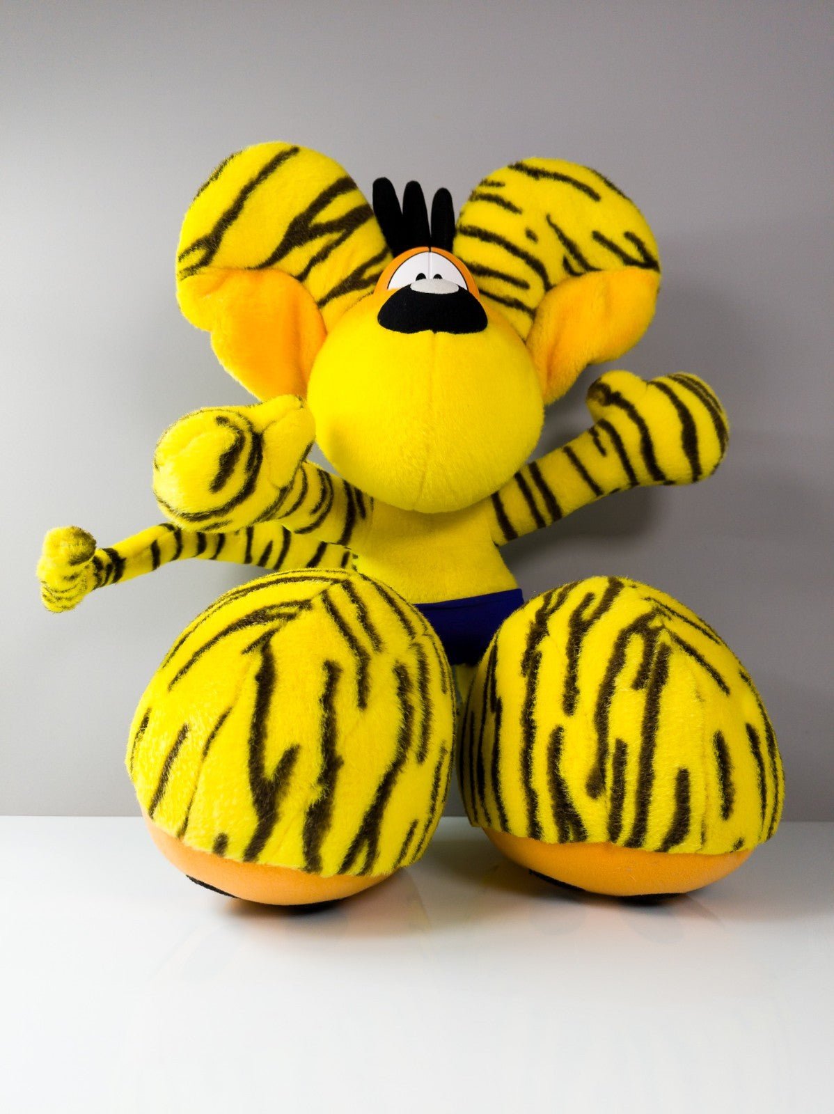 XXL Diddl Plüschfigur 90er Jahre 52 - 60cm Tigerlook Biegedraht selten Rarität TOP - nerdyvana.com